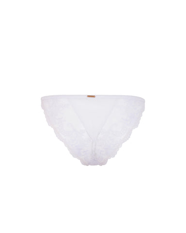 Marseille Embroidered Sheer Brief White