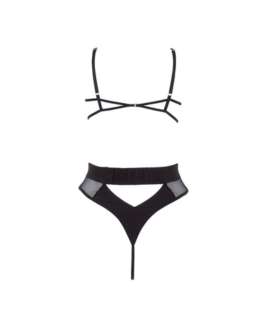 Orla Sheer Mesh Bodysuit Black